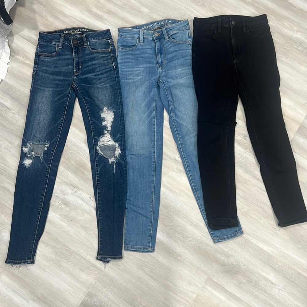 American eagle skinny jeans all 3